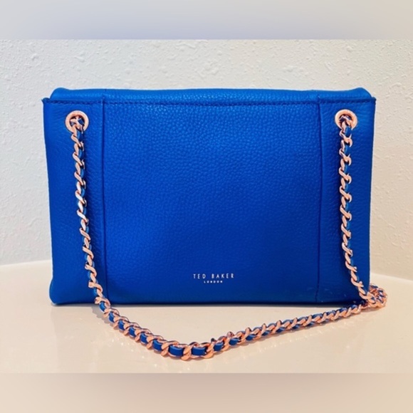 Ted Baker Parson blue UNLINED SOFT LEATHER‎ crossbody BAG brand new - Picture 7 of 16